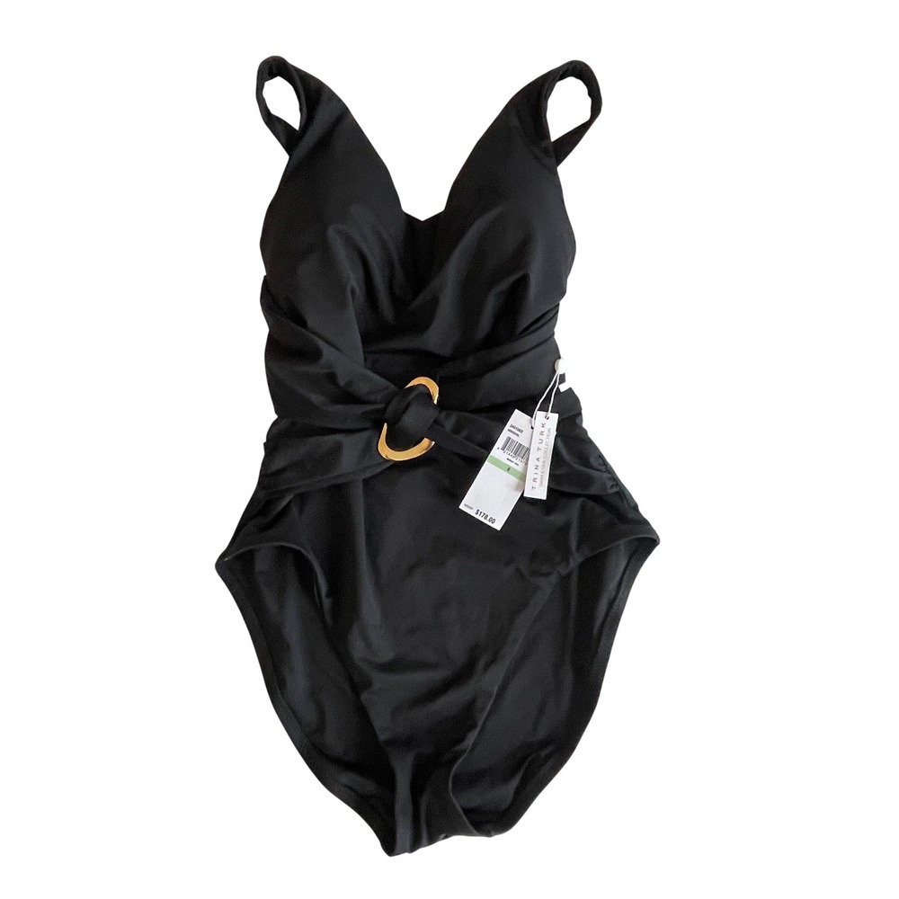 Trina Turk Monaco Wrap One-Piece Swimsuit Women's Size 8‎ - Picture 3 of 8